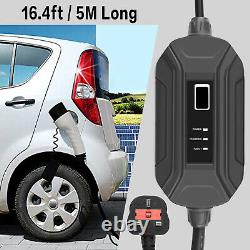 13A 250V Type 2 EV Charging Cable UK Plug Protable Electric Car Vehicle Charger