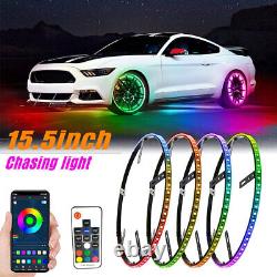15.5inch RGB Wheel Ring Light Color Chasing Light Bluetooth APP&Music Control UK