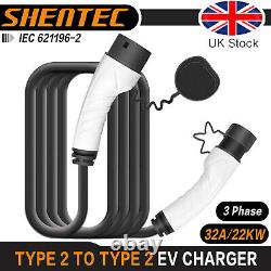 3Phase EV Charger Electric Car Charging Cable 32A Vehicles Charge Type2 to Type2