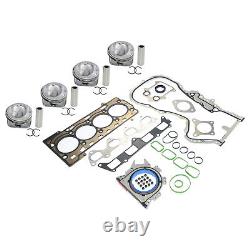 4X Pistons Kit & Cylinder Head Gasket For Audi Seat Skoda VW Jetta 1.4 TFSI TSI