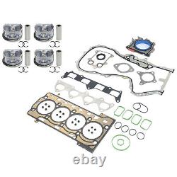 4X Pistons Kit & Cylinder Head Gasket For Audi Seat Skoda VW Jetta 1.4 TFSI TSI