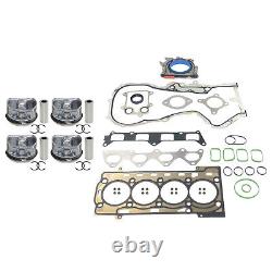 4X Pistons Kit & Cylinder Head Gasket For Audi Seat Skoda VW Jetta 1.4 TFSI TSI