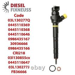 4x Fuel Injector Nozzle VW Audi Seat Skoda 2,0 Tdi 0445110368 03L130277J