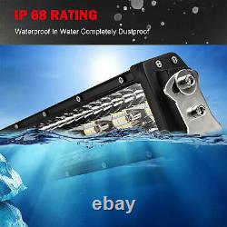 52INCH 3000W 12D Tri-Row Curved LED LIGHT BAR Spot Flood COMBO VS 50 /w Wire