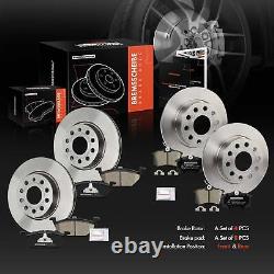 A-Premium Front and Rear Brake Discs & Brake Pads for Audi A3 Seat Altea Skoda