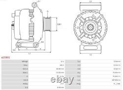 AS-PL A0599S Alternator for AUDI, SEAT, SKODA, VW