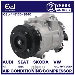 Air Con Ac Compressor Pump For Audi A2 Seat Ibiza Skoda Fabia Vw Polo Mk4 Bora