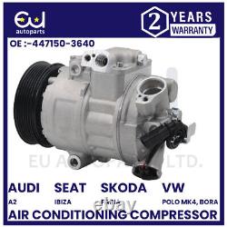 Air Con Ac Compressor Pump For Audi A2 Seat Ibiza Skoda Fabia Vw Polo Mk4 Bora