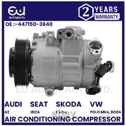 Air Con Ac Compressor Pump For Audi A2 Seat Ibiza Skoda Fabia Vw Polo Mk4 Bora