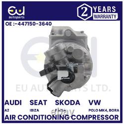 Air Con Ac Compressor Pump For Audi A2 Seat Ibiza Skoda Fabia Vw Polo Mk4 Bora