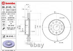 BREMBO 09.9145.11 2x Brake Discs Front Internally Vented Fits Audi Seat Skoda VW