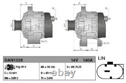 Denso Alternator Fits Audi Seat Skoda VW DAN1328