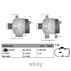 Denso Alternator Fits Audi Seat Skoda VW DAN1328