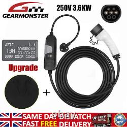 EV Charging Cable Type 2 UK Plug 3 Pin Electric Vehicle Car Charger Portable 13A