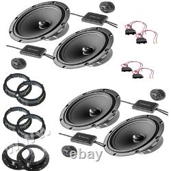 FOCAL 8 speakers kit for VOLKSWAGEN / SKODA / SEAT / AUDI spacer rings adapters