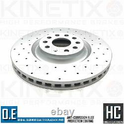 FRONT REAR KINETIX CROSS DRILLED PERFORMANCE BRAKE DISCS BREMBO PADS 340mm 310mm