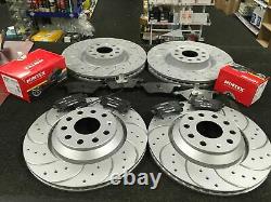 For Audi S3 A3 Quattro 8v Brake Discs Drilled Grooved Brake Pads Front Rear