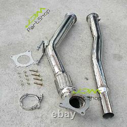 For VW GOLF MK5 MK6 GTi 2005-2012 / Audi A3 2.0T 3 Decat Turbo Exhaust Downpipe