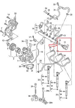 Fuel Rail High Pressure Relief Limiter Valve Sensor For Audi Skoda Seat 2.0 Tdi