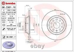 Rear Brake Discs Solid Coated + Pads Service Kit Fits Audi Seat Skoda VW BREMBO