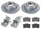 Rear Left Right Caliper Solid Brake Discs Pads Pad Set For Audi Seat Skoda Vw