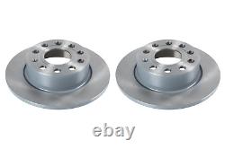 Rear Left Right Caliper Solid Brake Discs Pads Pad Set For Audi Seat Skoda Vw