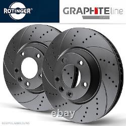Rotinger Graphite Sports Brake Discs-Set Rear Ha-Mercedes Sprinter 3,5