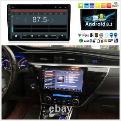 Single DIN Android 8.1 10.1'' Car Stereo Radio MP5 Player GPS Wifi 3G 4G BT DAB
