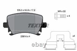 TEXTAR Brake Discs & Pads Front & Rear Braking Set Fits Audi Seat Skoda VW