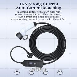 5.6m Ev Câble De Recharge Type 2 Uk Plug Chargeur De Voiture Électrique Protable 16a