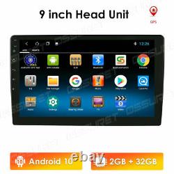 9 Pouces Android 10 Chef Unité Voiture Stereo Gps Sat Nav Radio 2 Din Touch Usb Wifi Bt