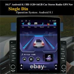 Android 8.1 1din 10.1in Voiture Stereo Radio Sat Nav Gps Wifi Mp5 Player&rear Camera