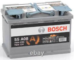 Bosch S5a08 Voiture Batterie 12v Agm Démarrer Stop 5 Yr Garantie Type 096