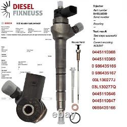 Buse d'injecteur de carburant 4x VW Audi Seat Skoda 2,0 Tdi 0445110369 03L130277J