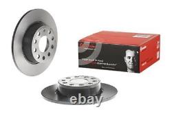 Disques de frein arrière solides revêtus + kit de service de plaquettes adapté à Audi Seat Skoda VW BREMBO