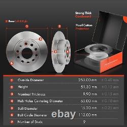 Disques de frein avant et arrière A-Premium et plaquettes de frein pour Audi A3 Seat Altea Skoda