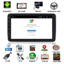 Double 2din 10.1dans Android 8.1 Bluetooth Car Radio Stereo Mp5 Player Gps Sat Nav