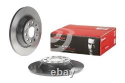 Kit de service de disques de frein arrière solides revêtus + plaquettes compatibles avec Audi Seat Skoda VW BREMBO