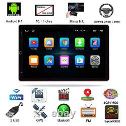 Rotation 10.1in Android 9.0 Double Din Voiture Stéréo Bluetooth Lecteur Mp5 Wifi Gps